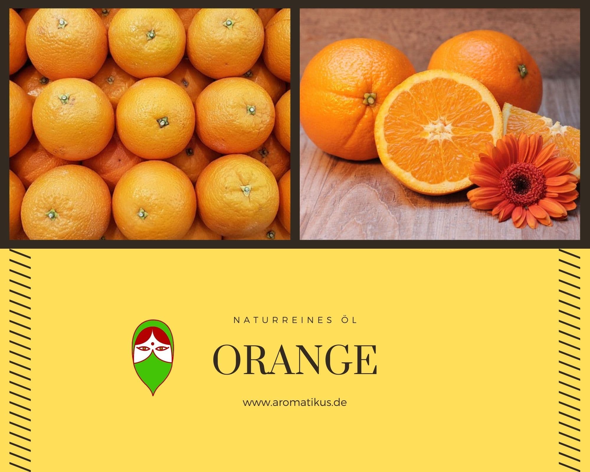 Ätherisches Duftöl Orange als naturreines Öl von Aromatikus