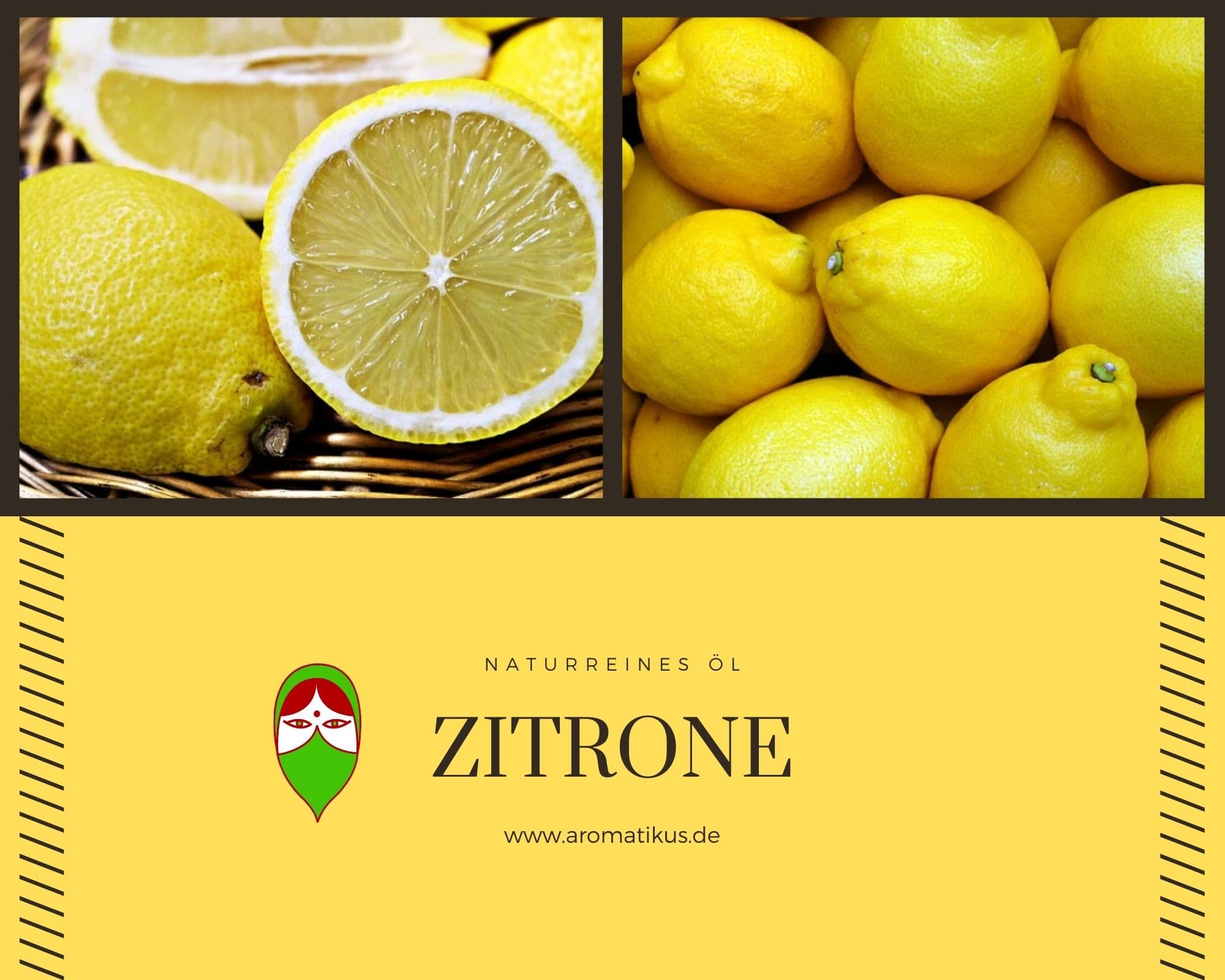 Ätherisches Duftöl Zitrone als naturreines Öl von Aromatikus