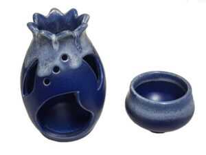 Keramik Duftlampe dunkelblau von Aromatikus