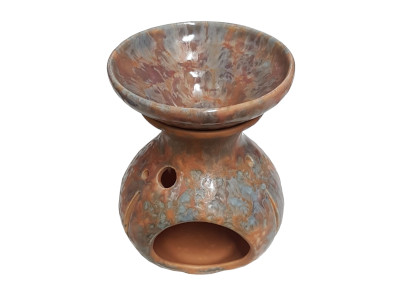 Keramik Duftlampe bunt (orange, braun) von Aromatikus